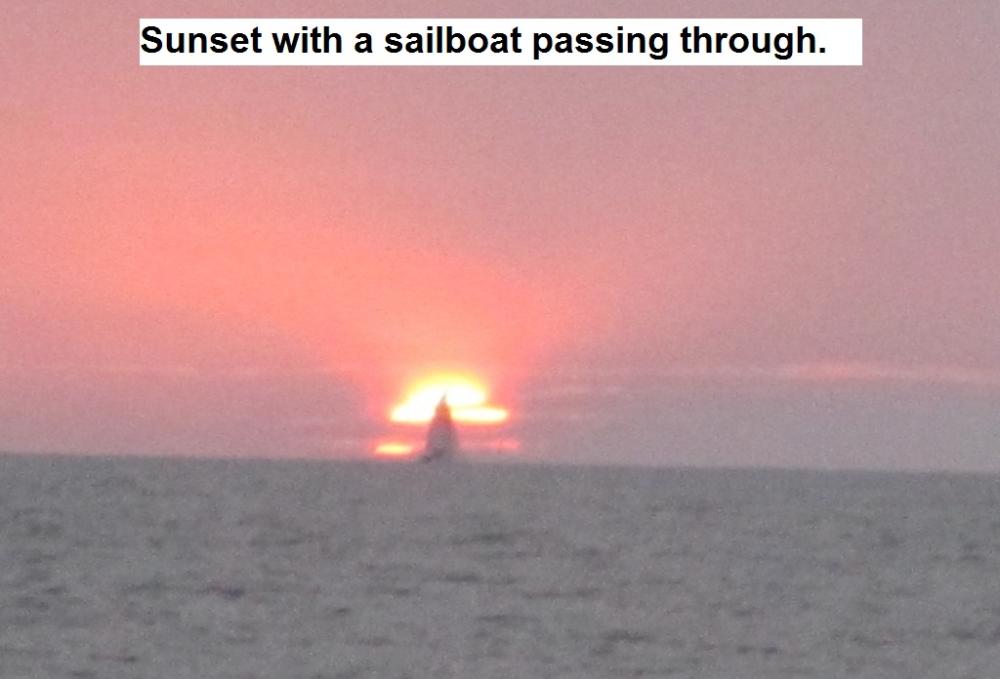 Sunset with sailboat